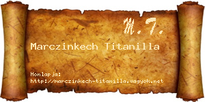 Marczinkech Titanilla névjegykártya